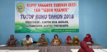 Rapat Anggota Tahunan LKD Sedyo Makmur Desa Jagalan Tutup Buku Tahun 2018